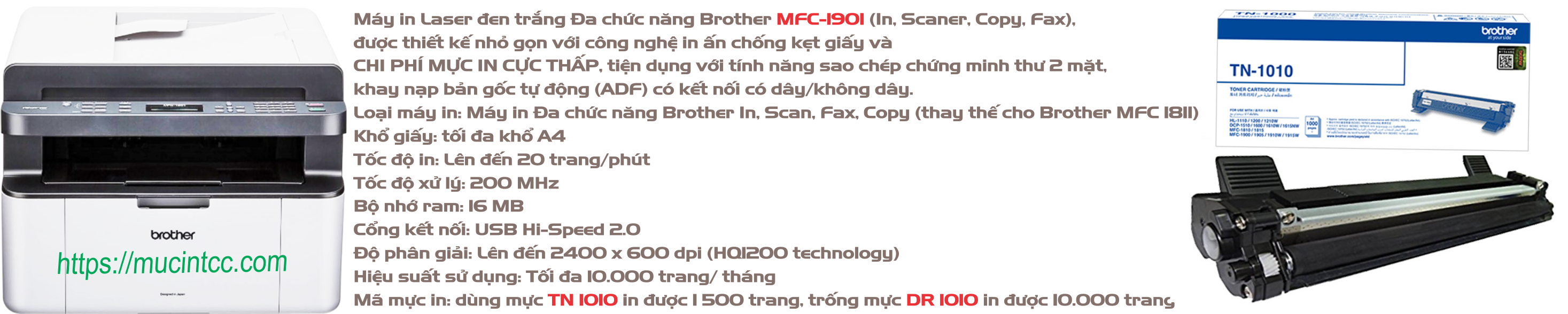 Nạp mực máy in Brother