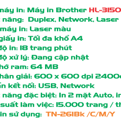 Mực máy in Brother HL 3150CDN - Mực in TN261 Tương Thích May in Brother HL 3150CDN