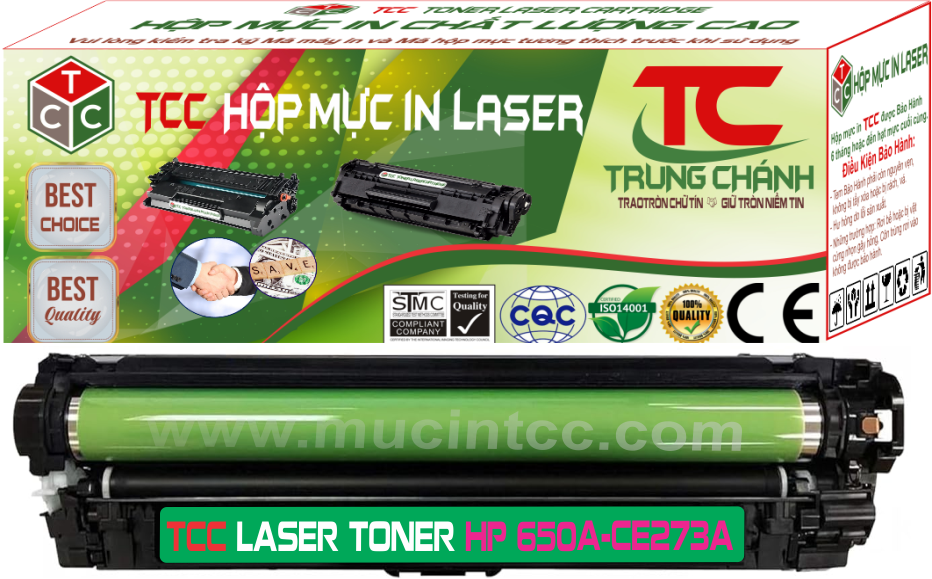 Hộp Mực in laser màu CE273A Magenta - Mực in màu HP 650A tcc laser toner Hp 650A ce273a